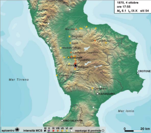 TERREMOTO 1870 Calabria settentrionale - Cosentino