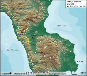 TERREMOTO  3 DICEMBRE 1887 VALLE DEL CRATI COSENTINO